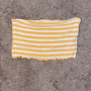 White and yellow tube top!